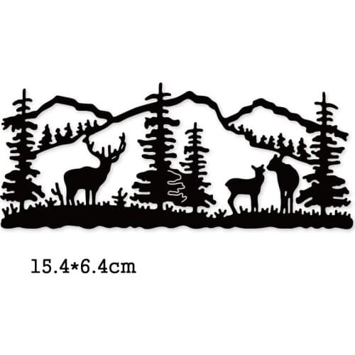 Mountain deer tree Metal Cutting Dies 2020 Crafts Die Mould Stencil For DIY Scrapbooking Paper/photo Cards Embossing Die