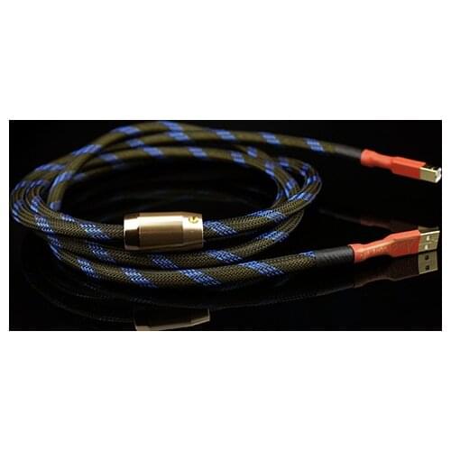 Aucharm ACUSB1S USB 2.0 Cable Silver Plated HIFI EXQUIS 4N Red Copper OFC Wire