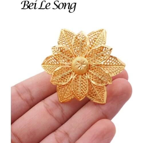 French new 24K gold color rings jewelry for women wedding bridal Party resizable girl ring luxury ring wife gifts African Dubai