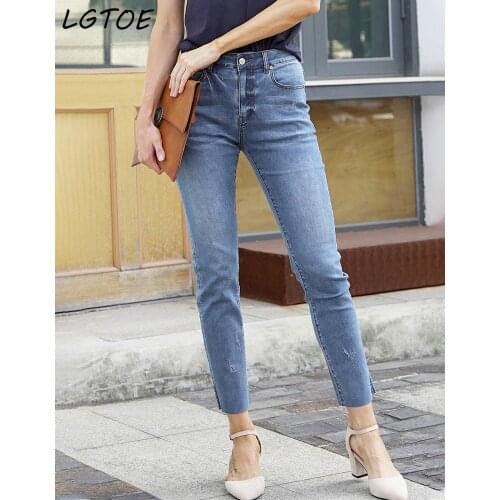 LGTOE Womens Boyfriend Jeans