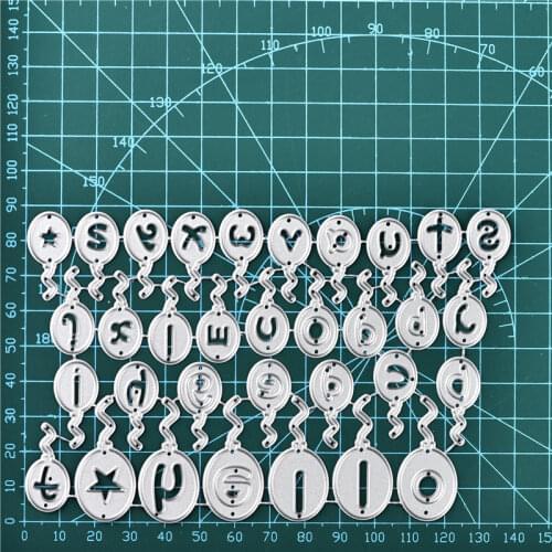 YaMinSanNiO Alphabet Abc Ballon Metal Cutting Dies Hello Stencils Die Cut New for Dies Scrapbooking Album Paper Card Embossing