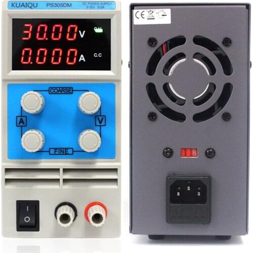 Mini DC Power Supply,Four display Switching Power Supply Digital Variable Adjustable 0-30V 0-5A PS305DM