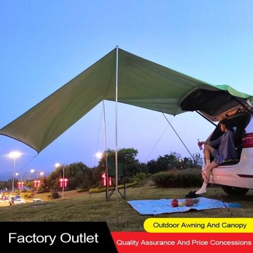 Multi-Function Car Shelter Shade Camping Side Roof Top Tent Awning Waterproof UV Portable Camping Tent Automobile Sky Curtain