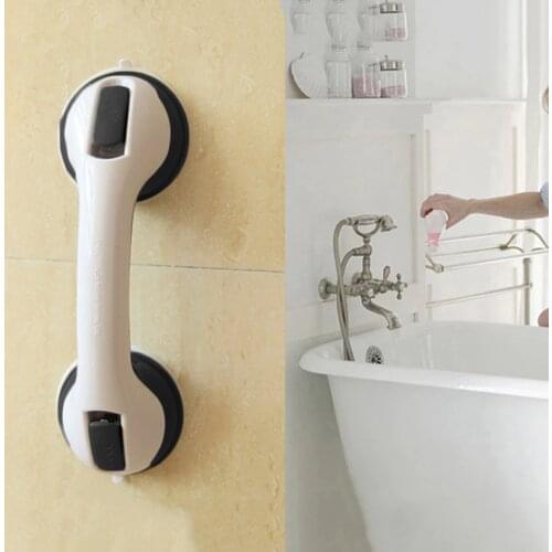 Anti Slip Bathroom Grab Bar Toilet Safety Helping Handle Support Vacuum Suction Cup Handrail Wall Mounted Sucker Grip Bar