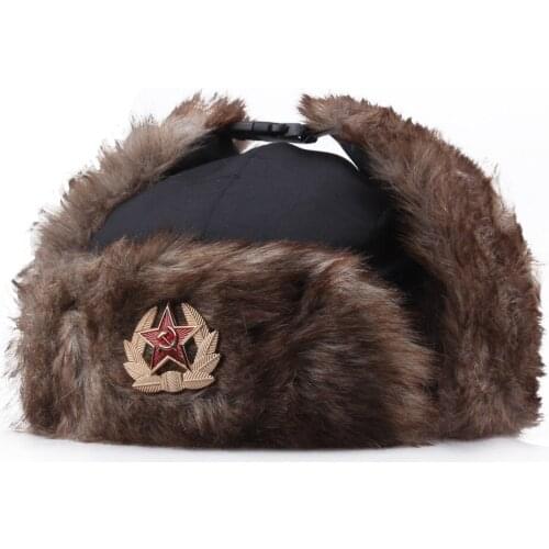 New Soviet CCCP Badge Lei Feng cap windproof ear-protection hat for men and women outdoor cycling Russian warm Gorras