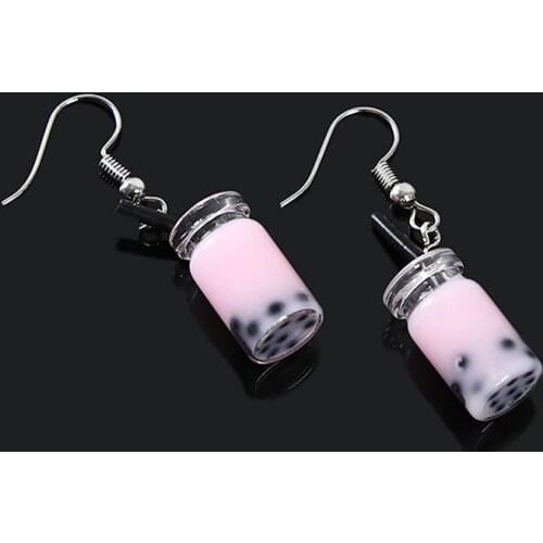 2021 New Arrivals Handmade Pearl Milk Tea Coffee Cup Earrings&Necklaces for Korean Minimalist Women Gift Earrings Jewelry