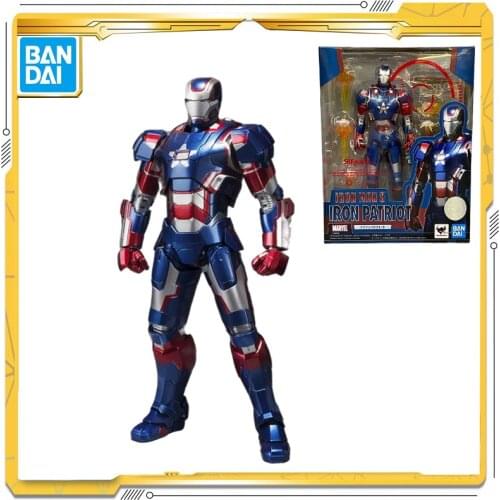 Original BANDAI SHF Marvel Avengers: Infinity War Iron Man 3 Patriot Model Toy Action Figures Toys For Children Gift