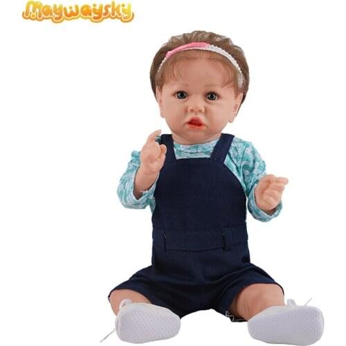 Maywaysky 20" Saskia Lifelike Silicone Newborn Doll Bebe Reborn Baby With Fashion Cloth For Children