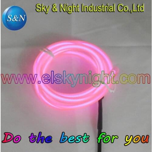 Pink 5.0mm-3M Super bright Flexible Neon Light EL Wire Rope Tube with 3V Controller