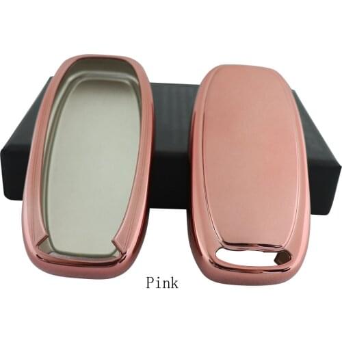 Pink Protective TPU key Case Shell Cover for Audi A3 A4 A5 S4 S5 Q3 Q5 Quattro