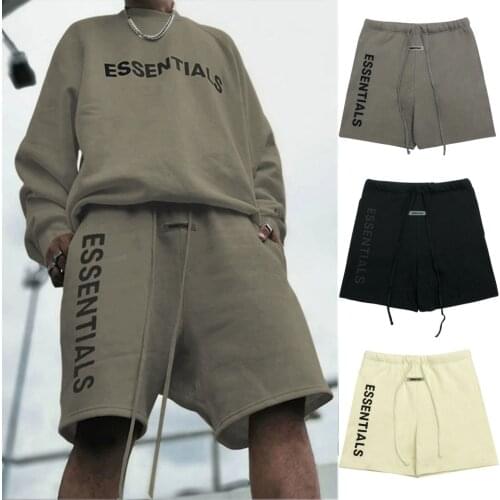 Summer Shorts Men And Women Fashion Casual High Quality Cotton High Street Raw Hip Hop Trousers Lovers Daily Mens Trousers