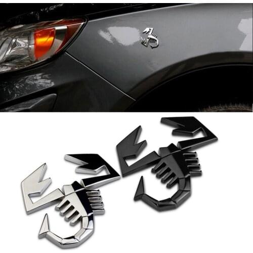 Scorpion Emblem For Abarth 500 595 Fiat Volkswagen SAAB Chevrolet KIA Suzuki Sticker Metal Side Tail Badge Car Modification