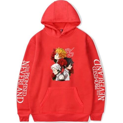 Anime The Promised Neverland Hoodie Casual Sweatshirts Men/Women Hoodies Harajuku Streetwear Autumn Winter Boy Clothes