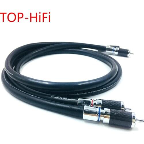 TOP-HiFi Pair 2RCA Male Cable RCABalanced Reference Interconnect Audio Cable Rhodium plated PLUG for Monster wire