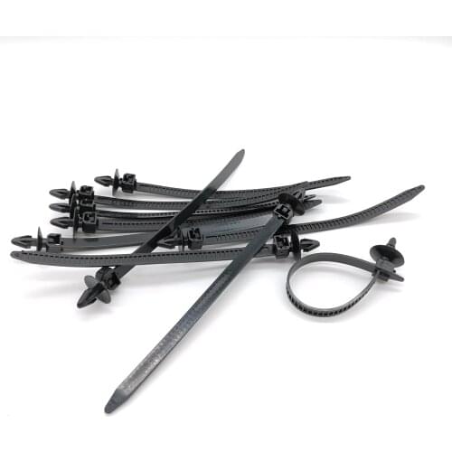 Universal Black Nylon Cable Fastening Ties Clip Strap Wire Tie Retainer Clamp Organizer For Car