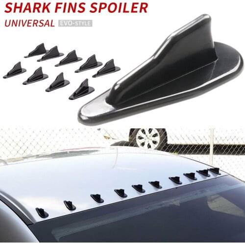 Universal for golf bmw f30 e90 e60 f10 e92 f20 audi peugeot 206 Shark Fins Spoiler Diffuser Wing Kit EVO-Style Vortex Generator