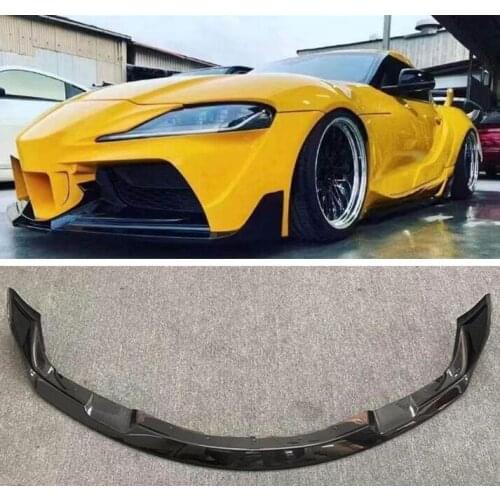 High Quality REAL CARBON FIBER Front Lip Spoiler Bumper Cover For Toyota Supra A90 2019 2020 2021 2022