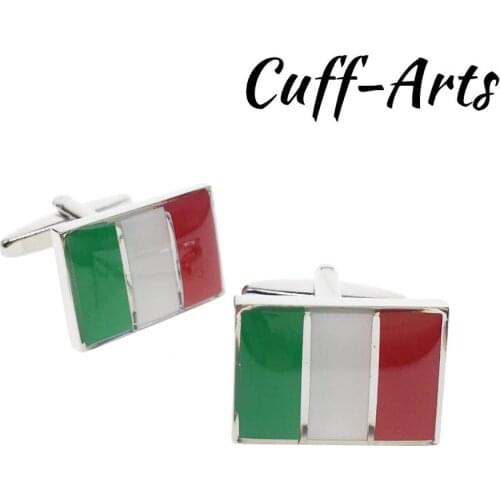 Cufflinks for Men Italian Flag Cufflinks Gifts for Men Gemelos Les Boutons De Manchette by Cuffarts C10488
