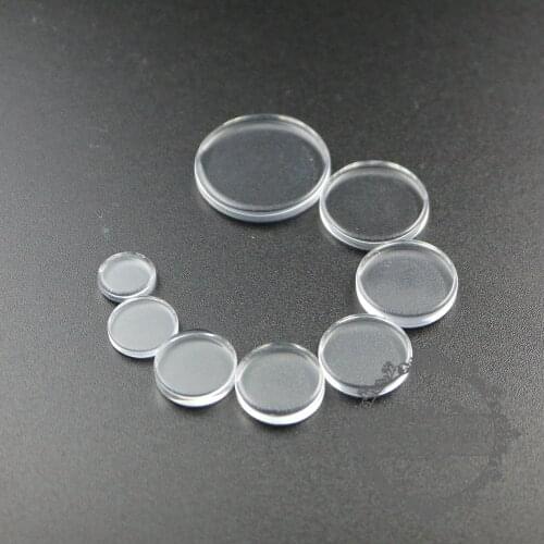 10-25mm round flat transparent glass cabochon DIY supplies 4110152