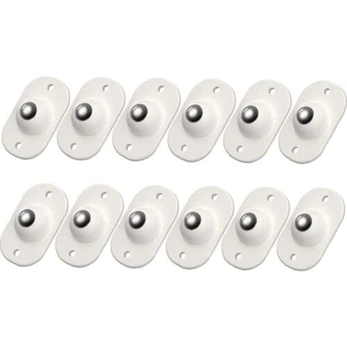TOP 12Pcs Universal Caster Self-Adhesive Universal Pulley Self-Adhesive 360-Degree Rotation Storage Box Adhesive Pulley
