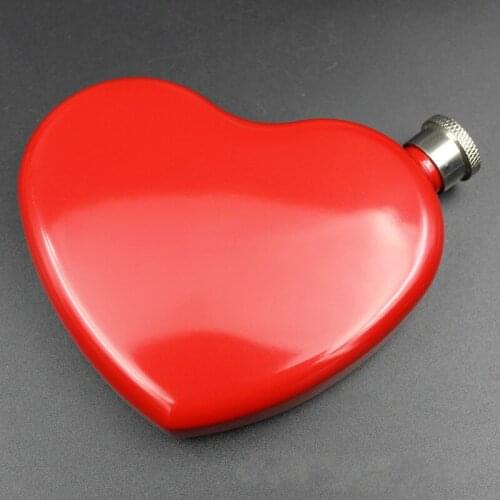 125ml Heart Shape Wine Bottle 2 Colors Wine Bottle Russia Mini Outdoor Portable Distilled Beverage Vodka Container Pocket Flask