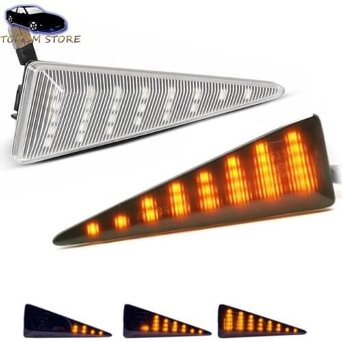 2Pcs Dynamic Amber LED Side Marker Turn Signal Lights For Renault Avantime Espace 4 Megane 2 Scenic 2 Vel Satis Wind Thalia 2