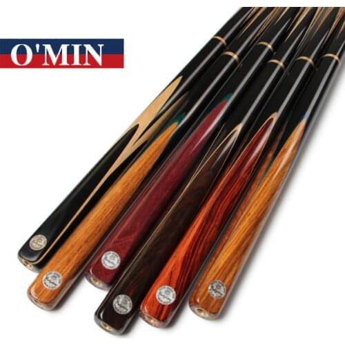 2018 O'Min 9mm 9.5mm 10mm 11.5mm Tip Handmade Legend Model Billiards Snooker Cue with Snooker Cue 3/4 Case China