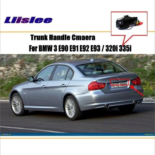 Car Back Up Parkimg Camera For BMW 3 E90 E91 E92 E93 / 320i 335i AUTO Rear View CAM HD CCD RCA NTST PAL Trunk Handle OEM