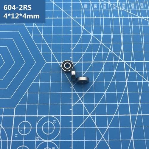 Free Shipping 10pcs 604ZZ R1240ZZ 604-2RS 4*12*4mm Deep Groove Shoe Ball bearing usded for Skate board toy/ machine 604RS 604 ZZ