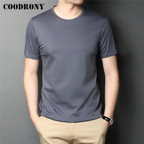 COODRONY Men's Plain T-shirts