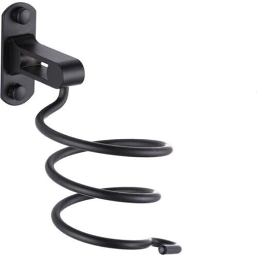 Hair Dryer Holder Households Rack Hair Blow Dryer Shelf Metal Wall Mount Bathroom Accessories Black Hair Dryer Rack