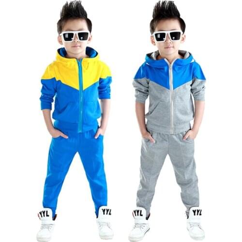 Kids Clothes Boys 2019 Baby Boys Spring Hoodied Coats And Jackets Pants Set Korean Fashion Children Clothing Sports Suit For Boy