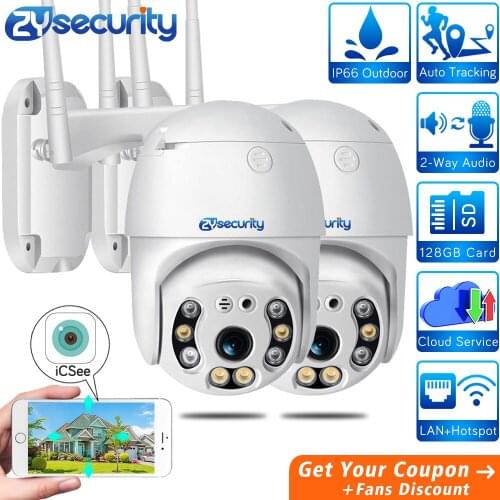 HD 1080p WiFi IP PTZ Camera Outdooor Wireless Auto tracking Speed Dome Camera Onvif H.265 CCTV Security Surveillance Camera iCSe
