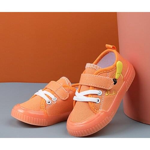 Toddler Girl Sneakers Boy Shoes Kids Cute Cartoon Canvas Shoes Casual Hook Loop Classic Flats Children Shoes for Baby Student