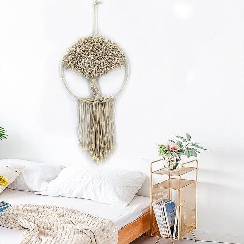 Macrame Original pure handmade life tree series dream catcher hanging ornaments cotton wall decoration wall hanging mexican