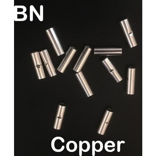 BN0.5 BN1.25 BN2 BN3.5 Copper Tin Plated Connector Non-Insulating Naked Cable Ferrule Sleeve Tube Lug Cord End Crimp Terminal