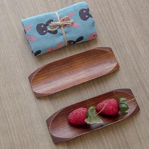 Wholesale customized logo Solid wood towel tray pad restaurant hotel napkins snack tea set siteel dinnerware