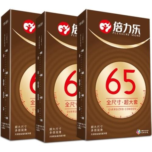 Beilile 65mm/58mm/55mm Size Condom Men Penis Cock Sleeve Lubrication Adult Latex Rubber Condom for Men Sex Toys 30/20PCS
