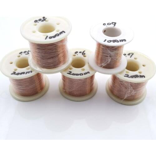 Qa-1-155 Magnet Wire 0.05/0.06/0.07 0.08/0.09mm 2000M/1000M Enameled Copper Wire Magnetic Coil Winding electromagnetic induction