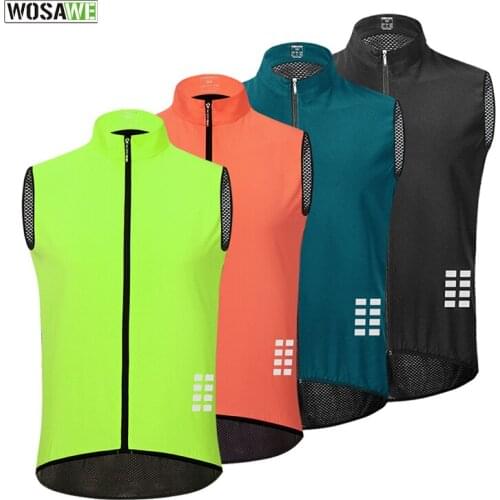 Reflective Cycling Vest Rear Mesh Breathable Ciclismo Mtb Bike Jersey Lightweight Windproof Running Hiking Gilet