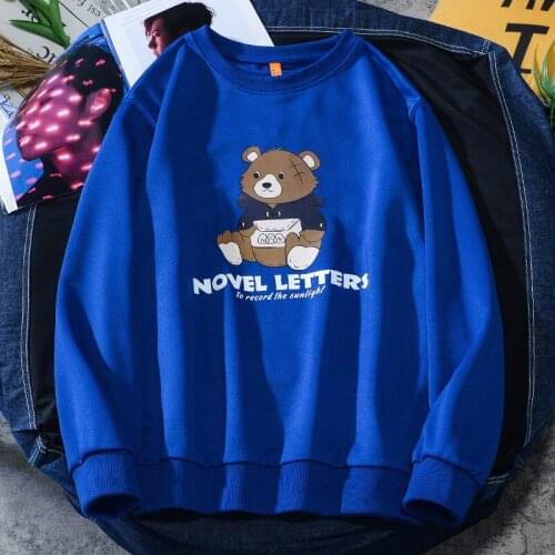 Harajuku High Street Style Loose Plus Size Pullover Autumn 2021 New Casual Long Sleeves Crewneck Sweatshirt Couple Clothes