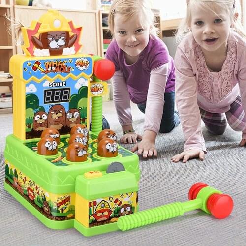 Whac-A-Mole Toy Children Learning Machine Animal Percussion Toy Tiger Exercise kids Hands And Brains Childrens For Gifts