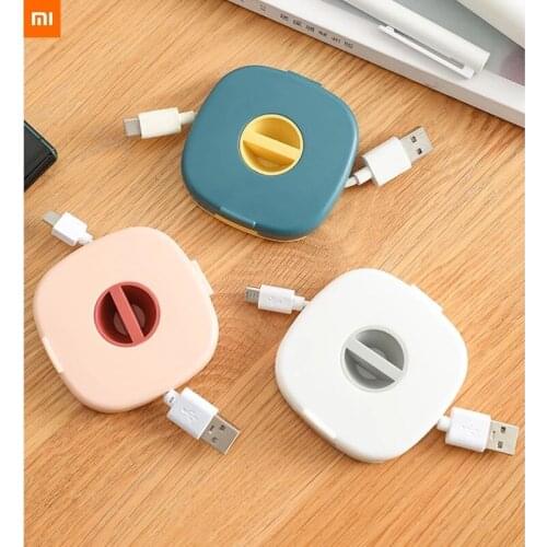 Xiaomi youpin rotatable headphone cable storage box multi-function winder mobile phone seat number retractable