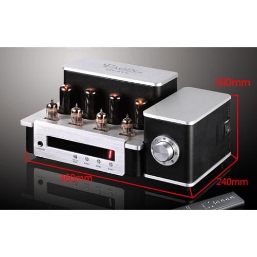 YAQIN MS-6V6 Integrated vacuum tube headphone amplifier Pre-amp SRPP Pure Post-amp 6P6Px4 do Class AB1 amplifier 2x12.5W