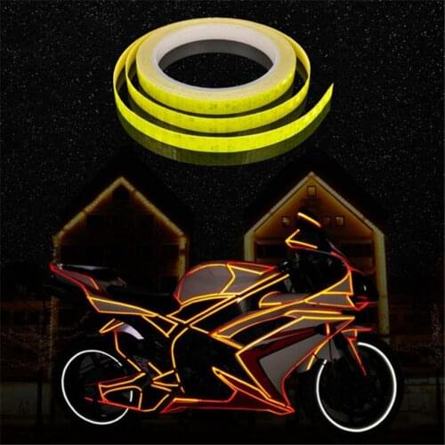 Colorful Bicycle Sticker 8M Length Motorcycle Reflector Car Fluorescent MTB Bike Reflective Stickers Cycling Wheel Rim Decal