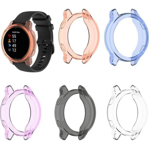 Smartwatch Protective Case Transparent Shockproof TPU Anti-fall Round Smartwatch Protector Holder for Garmin Venu