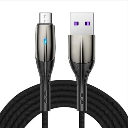 1M Micro USB Type C Cable LED Android Mobile Phone Charger Fast Charging Microusb Data Cord Charge For Xiaomi Samsung Huawei