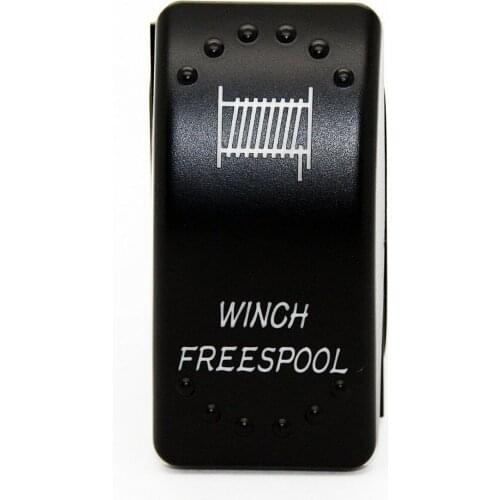 12-24V Car WINCH FREESPOOL 12V 20 Toggle Rocker Switch Blue LED Light 5Pin ON OFF