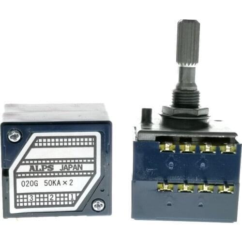 3PCS ALPS RK27 50K Flower axis Rotary DIP8 Potentiometers 50KAX2 For Amplifier