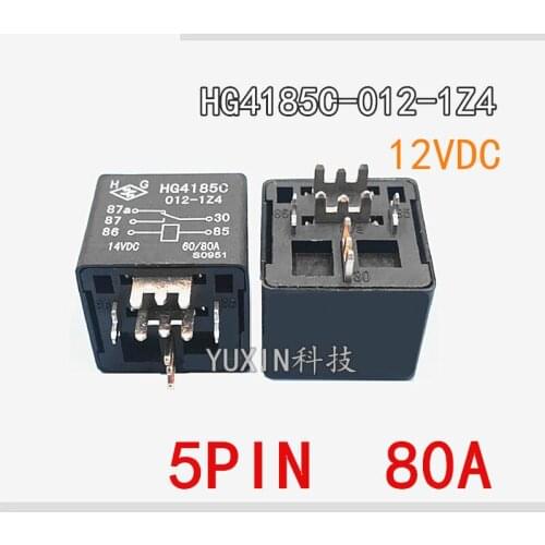 5PCS/LOT New Automobile relay HG4185C-012-1Z4 12VDC HG4185C 012 1Z4 12V HG4185C0121Z4 HG4185-012 80A 5PIN
